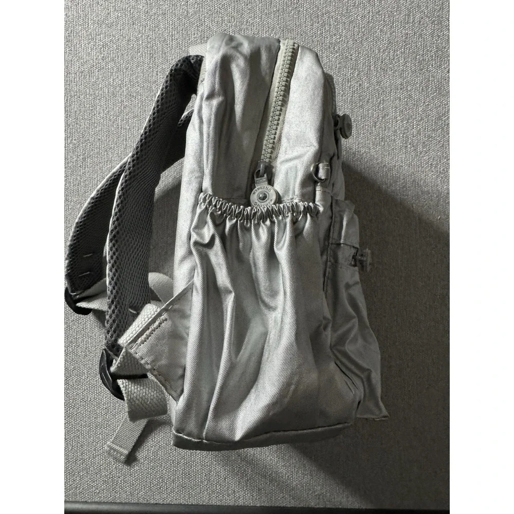 Kipling‎ Medium Backpack Silver Metalic